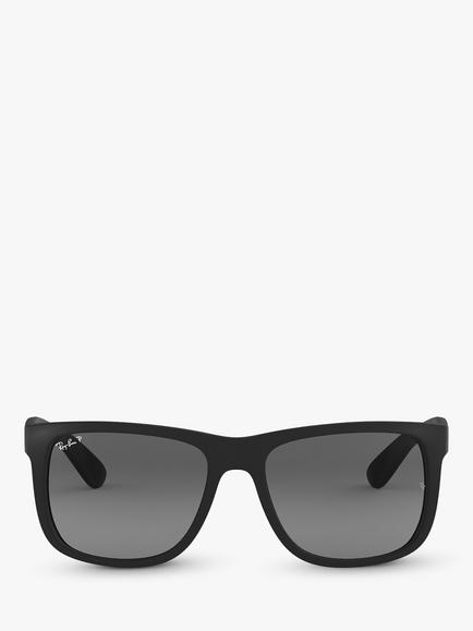 Ray-Ban RB4165 Justin Polarised Wayfarer Sunglasses - view 2, Black