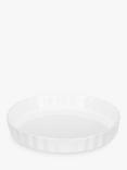 John Lewis Porcelain Round Flan Oven Dish, 26cm, White