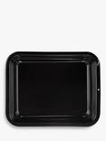 John Lewis Vitreous Enamel Rectangular Non-Stick Roaster Oven Dish, Large, L39cm