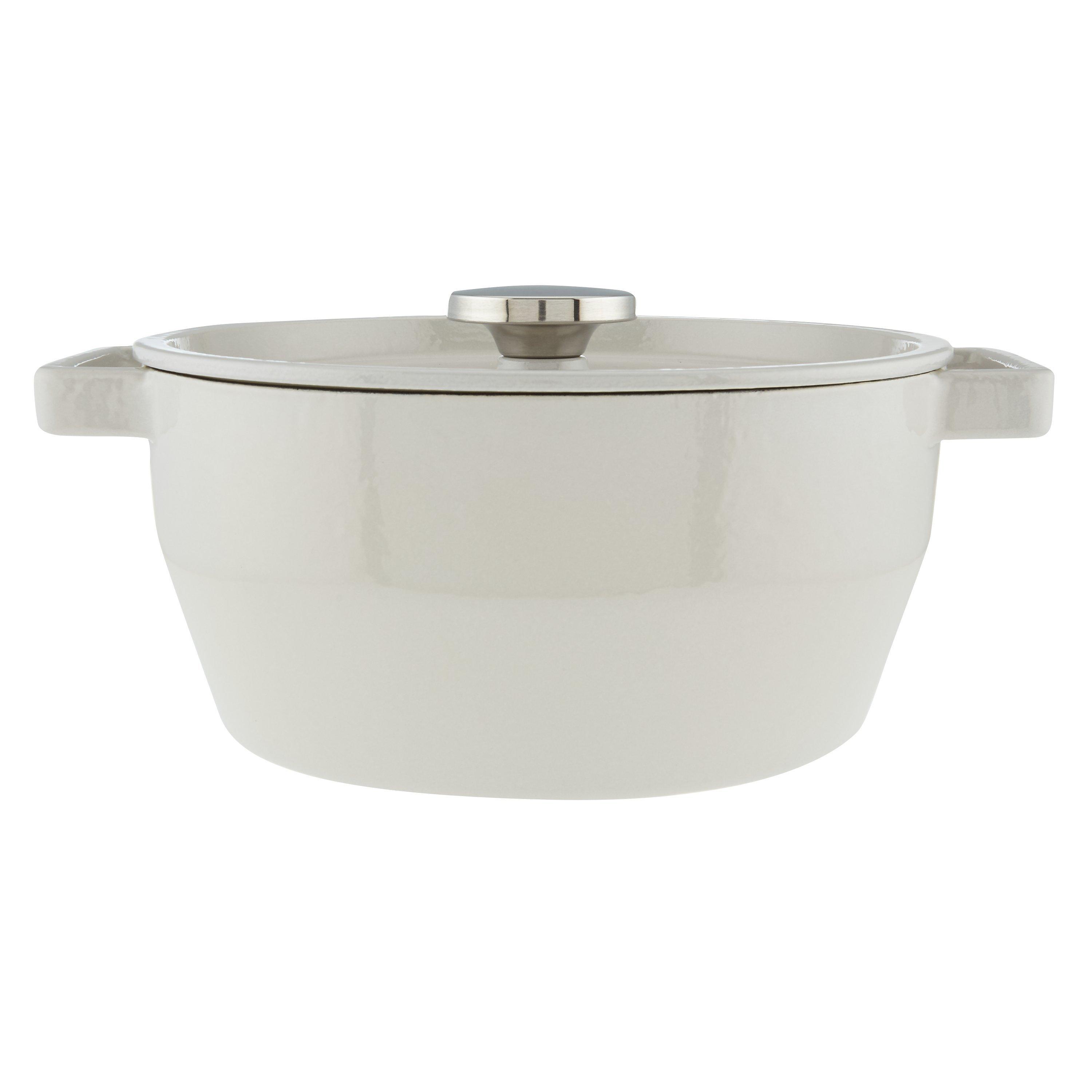 Pyrex SlowCook Cast Iron Casserole, 3.6L, 24cm, Pebble