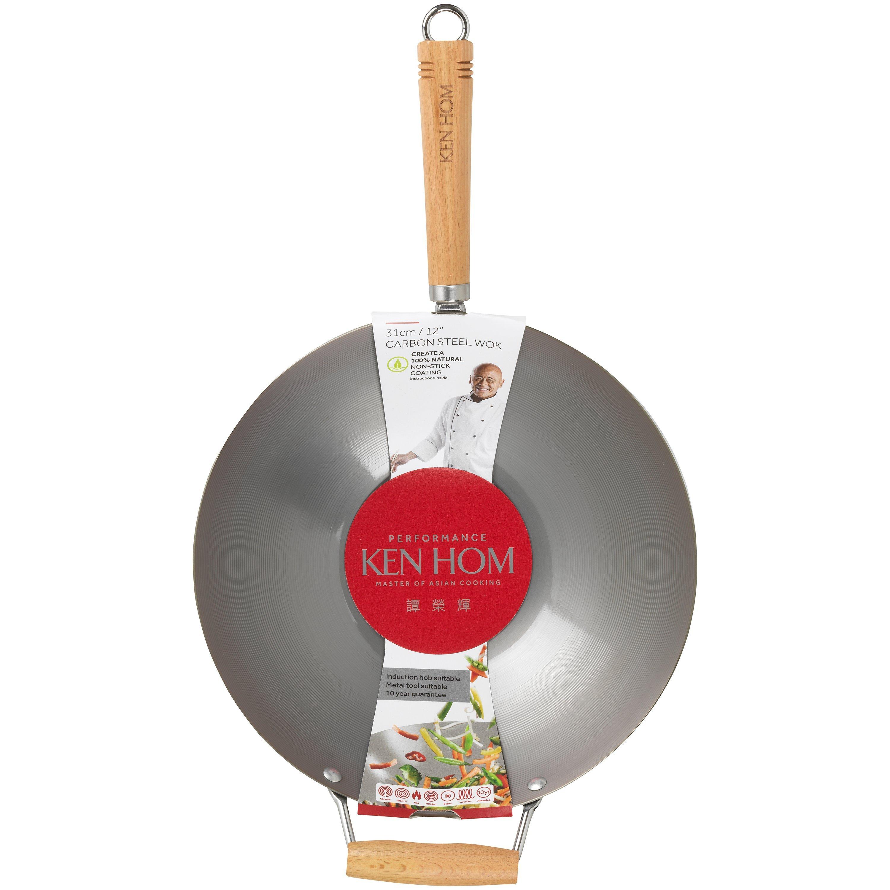 Ken Hom Carbon Steel Performance Wok, 31cm