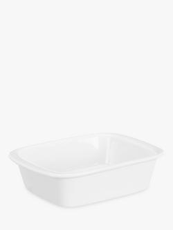 John Lewis Porcelain Rectangular Individual Roaster Oven Dish, L18.5cm, White