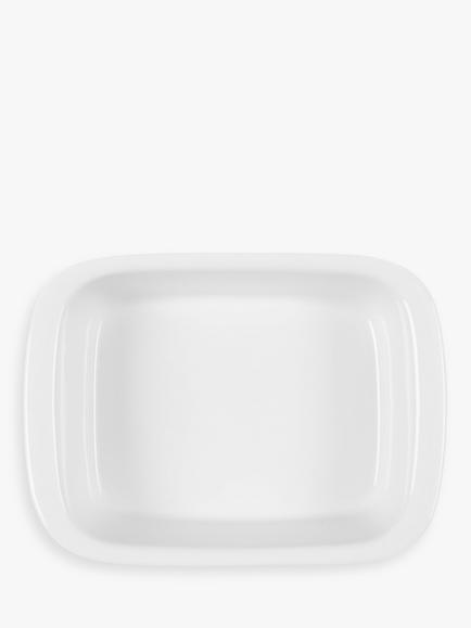 John Lewis Porcelain Rectangular Individual Roaster Oven Dish, L18.5cm - view 2, White