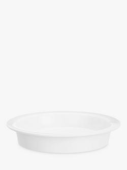 John Lewis Porcelain Round Pie Oven Dish, 23cm, White, White