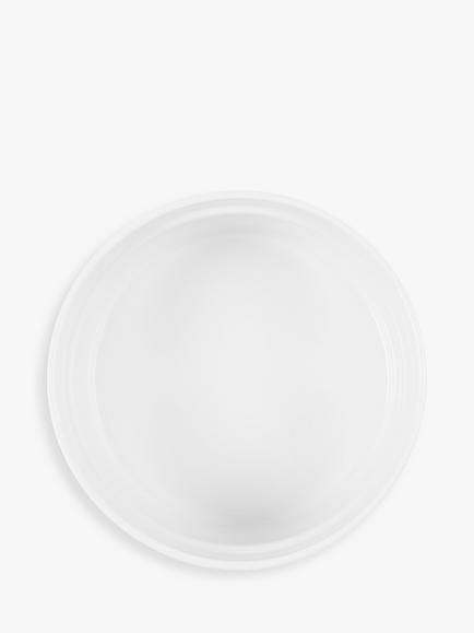 John Lewis Porcelain Round Soufflé Oven Dish, 17.5cm, White - view 2, White