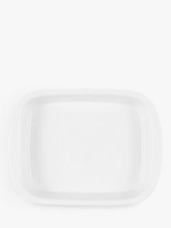 John Lewis Porcelain Rectangular Roaster Oven Dish, 26cm, White - view 2, White