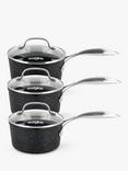 Eaziglide Neverstick2 Aluminium Non-Stick Saucepan Set with Lids, 3 Piece