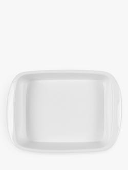 John Lewis Porcelain Round Roaster Oven Dish, L36cm, White - view 2, White