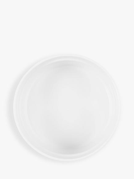 John Lewis Porcelain Round Soufflé Oven Dish, 19cm, White - view 2, White
