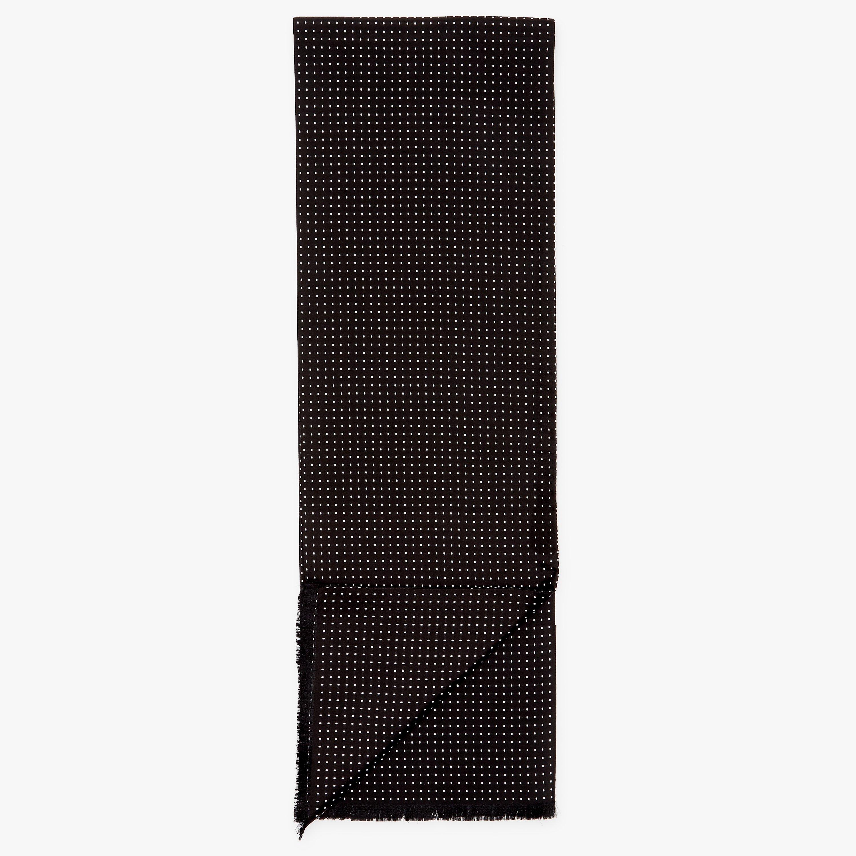 John Lewis & Partners Dot Silk Dress Scarf, Black