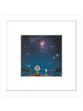 John Lewis Peanuts 'Snoopy and Charlie Stargazing' Framed Print, 23 x 23cm