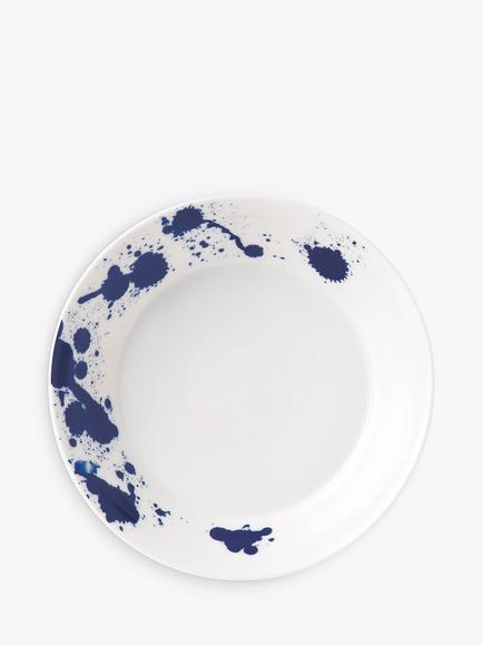 Royal Doulton Pacific Splash Porcelain Pasta Bowl, 22.5cm, Blue - view 2, Blue
