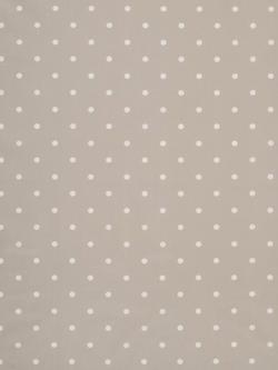 John Lewis New Dots Oilcloth Tablecloth Fabric - view 2, Pearl Grey