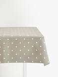 John Lewis New Dots Oilcloth Tablecloth Fabric, Pearl Grey