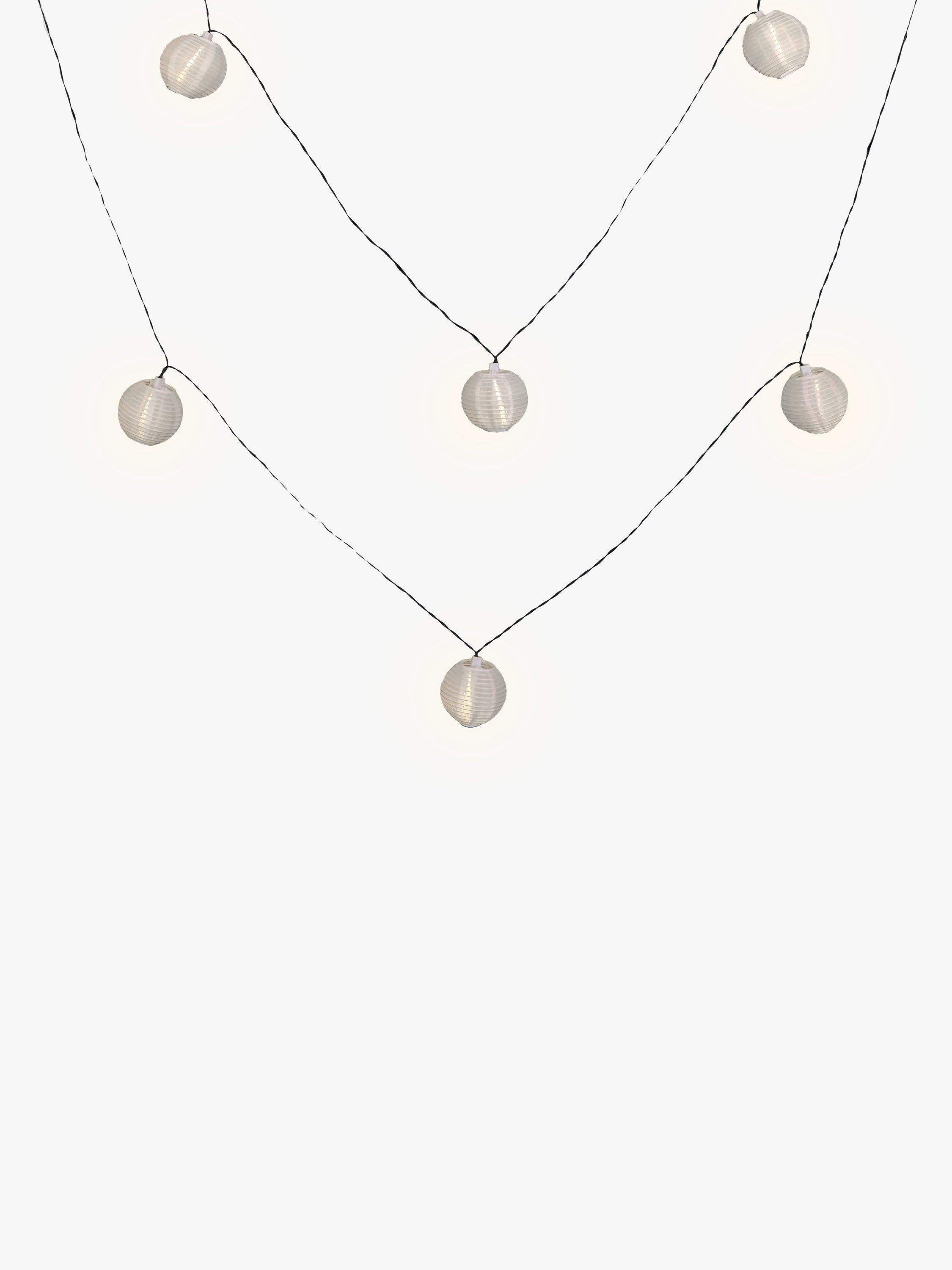 John Lewis & Partners Outdoor LED Solar Line Lights, White