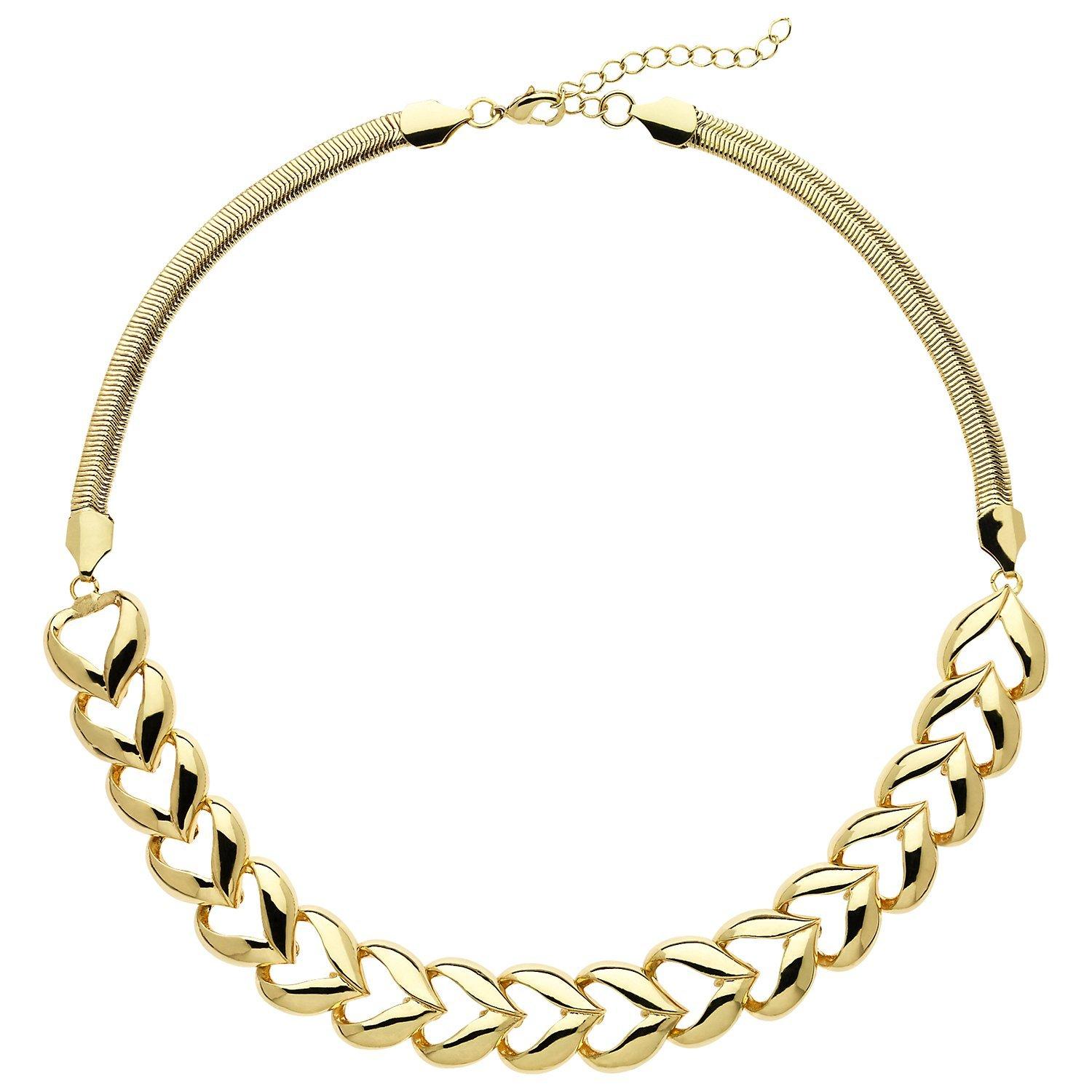 Monet Heart Collar Necklace, Gold