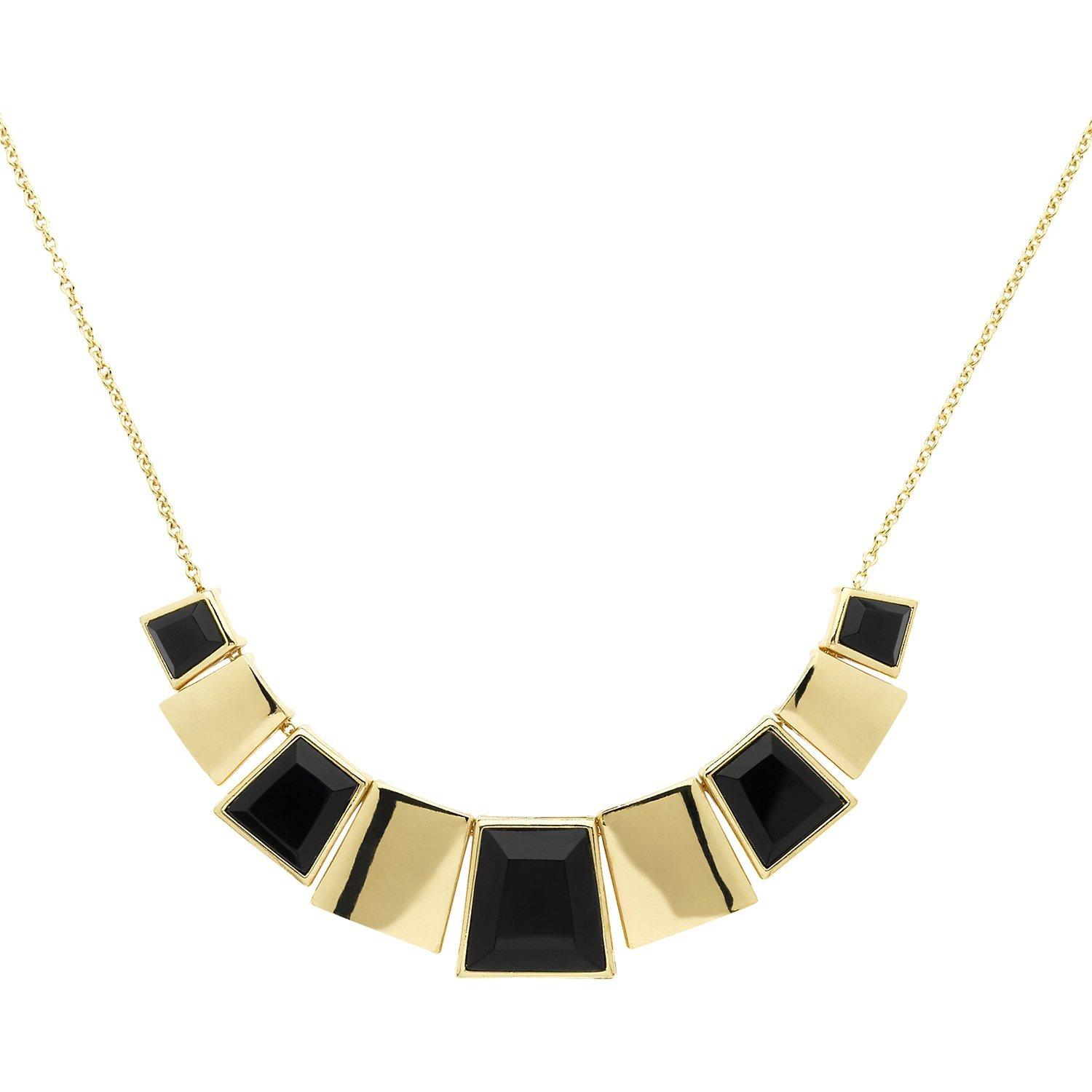 Monet Statement Collar Necklace, Gold/Black