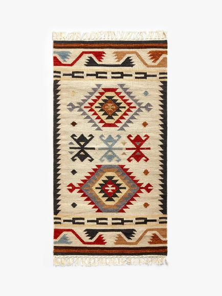 John Lewis Fusion Manisa Kelim Flatweave Wool Rich Rug, Multi