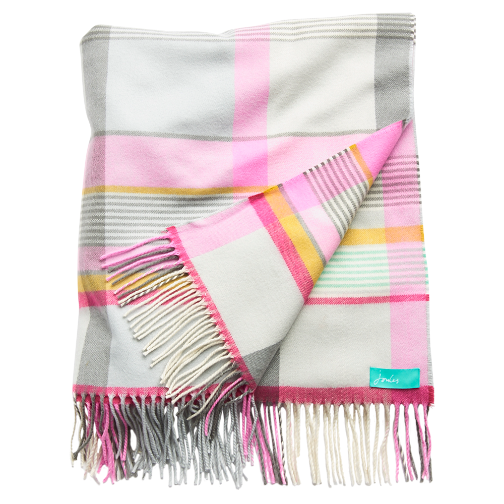 Joules Multi Check Blanket