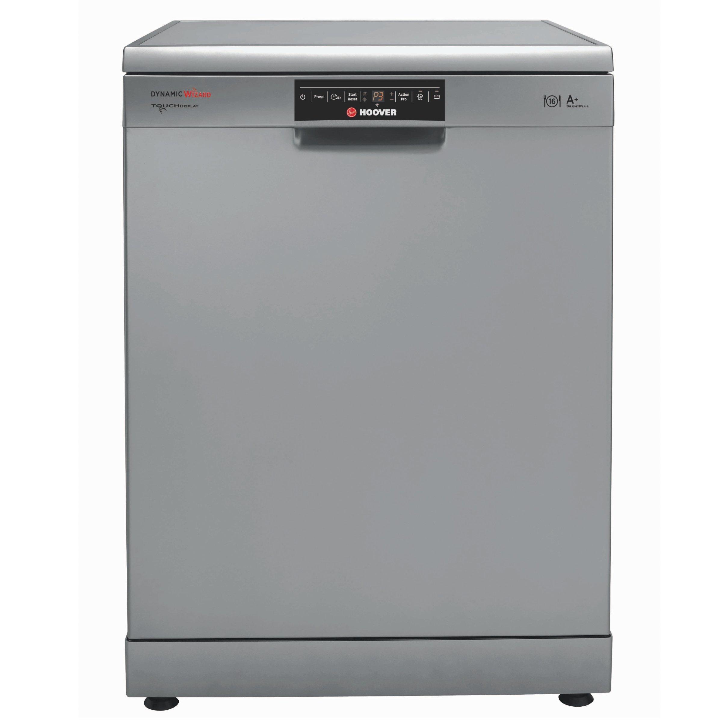 Hoover Wizard DYM 762TX Freestanding Wi-Fi Dishwasher, Stainless Steel