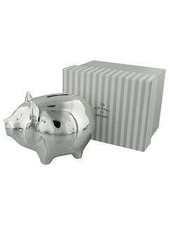 John Lewis Silver Plated Piggy Bank