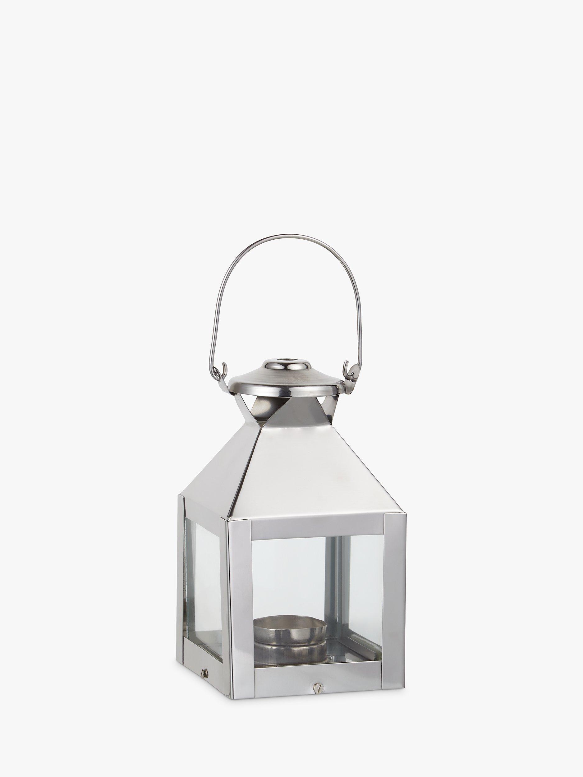 John Lewis & Partners Mini Square Aluminium Lantern