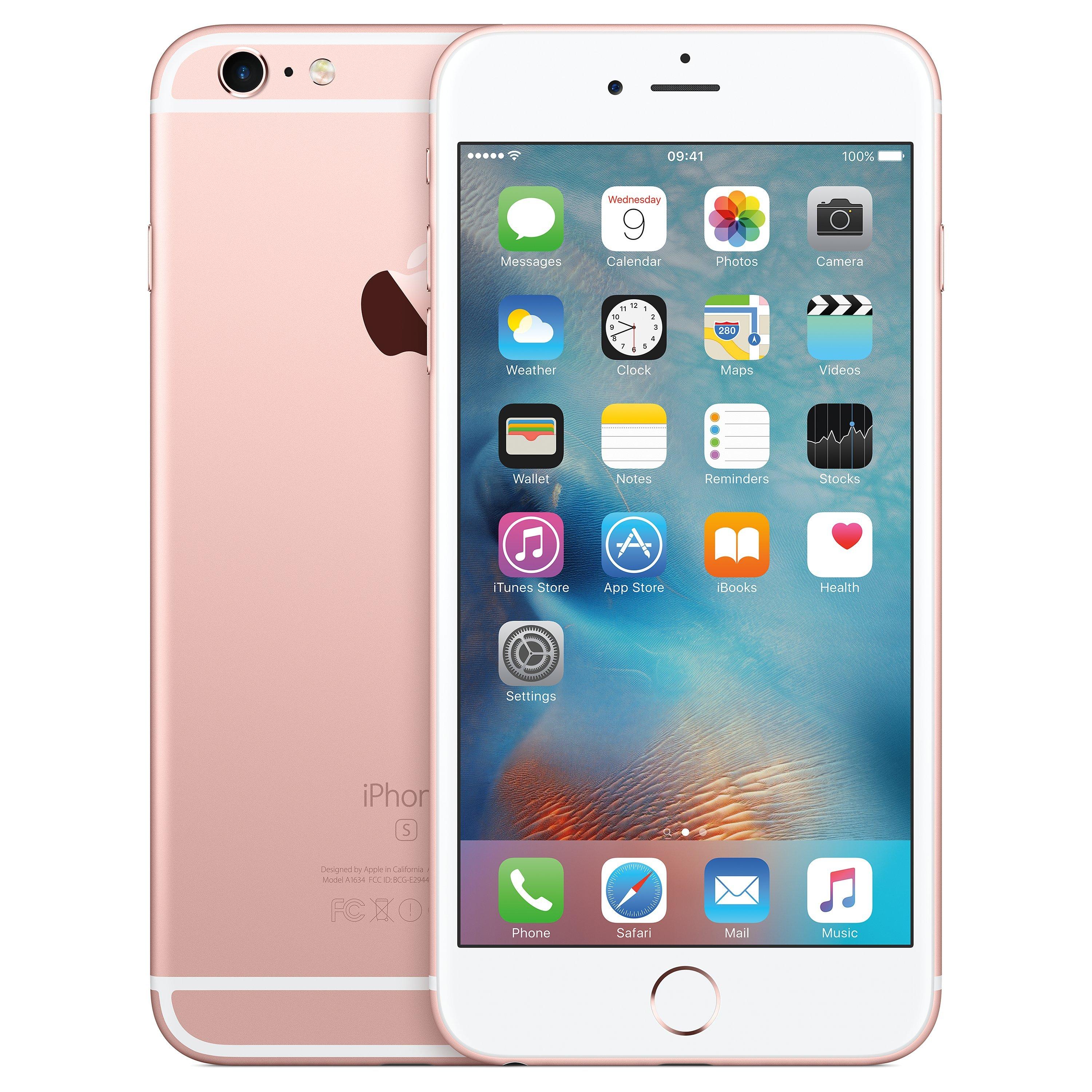 Apple iPhone 6s Plus, iOS, 5.5", 4G LTE, SIM Free, 128GB, Rose Gold