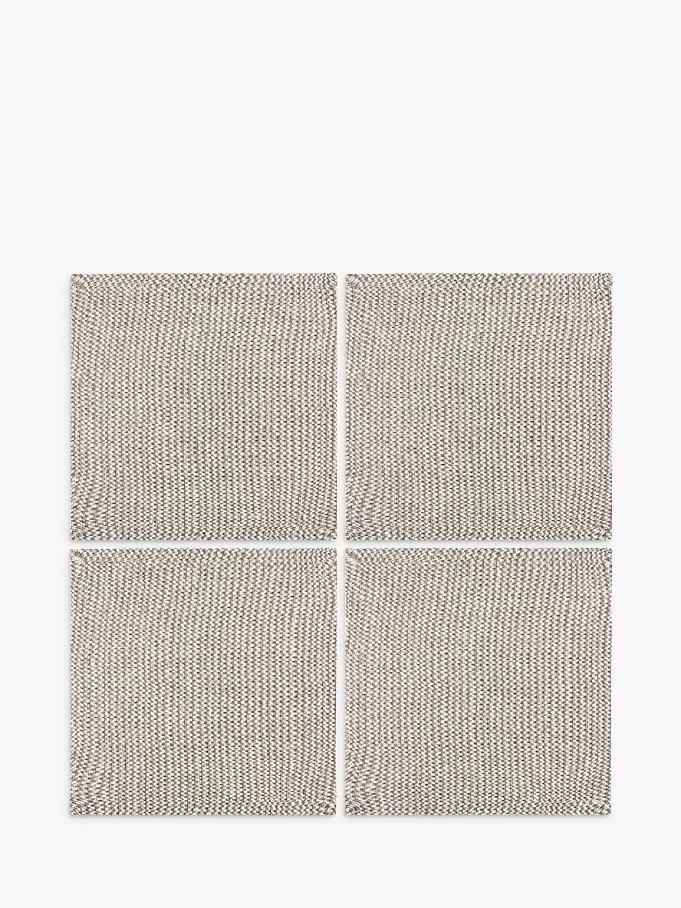 John Lewis & Partners Cotton/Linen Napkins, Set of 4, Natural