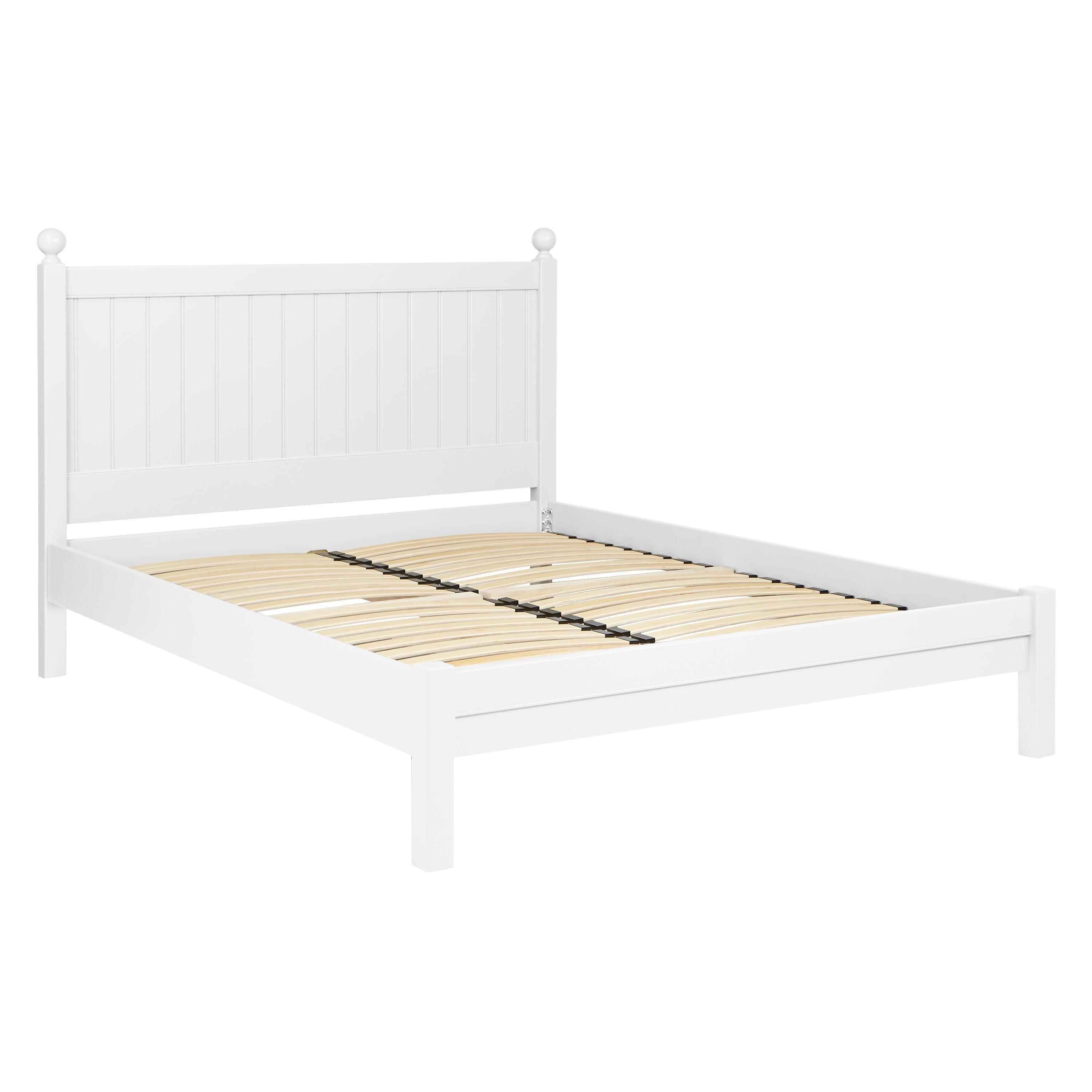 John Lewis & Partners St Ives Bed Frame, FSC-Certified (Oak, Birch, Oak Veneer, MDF), King Size, White
