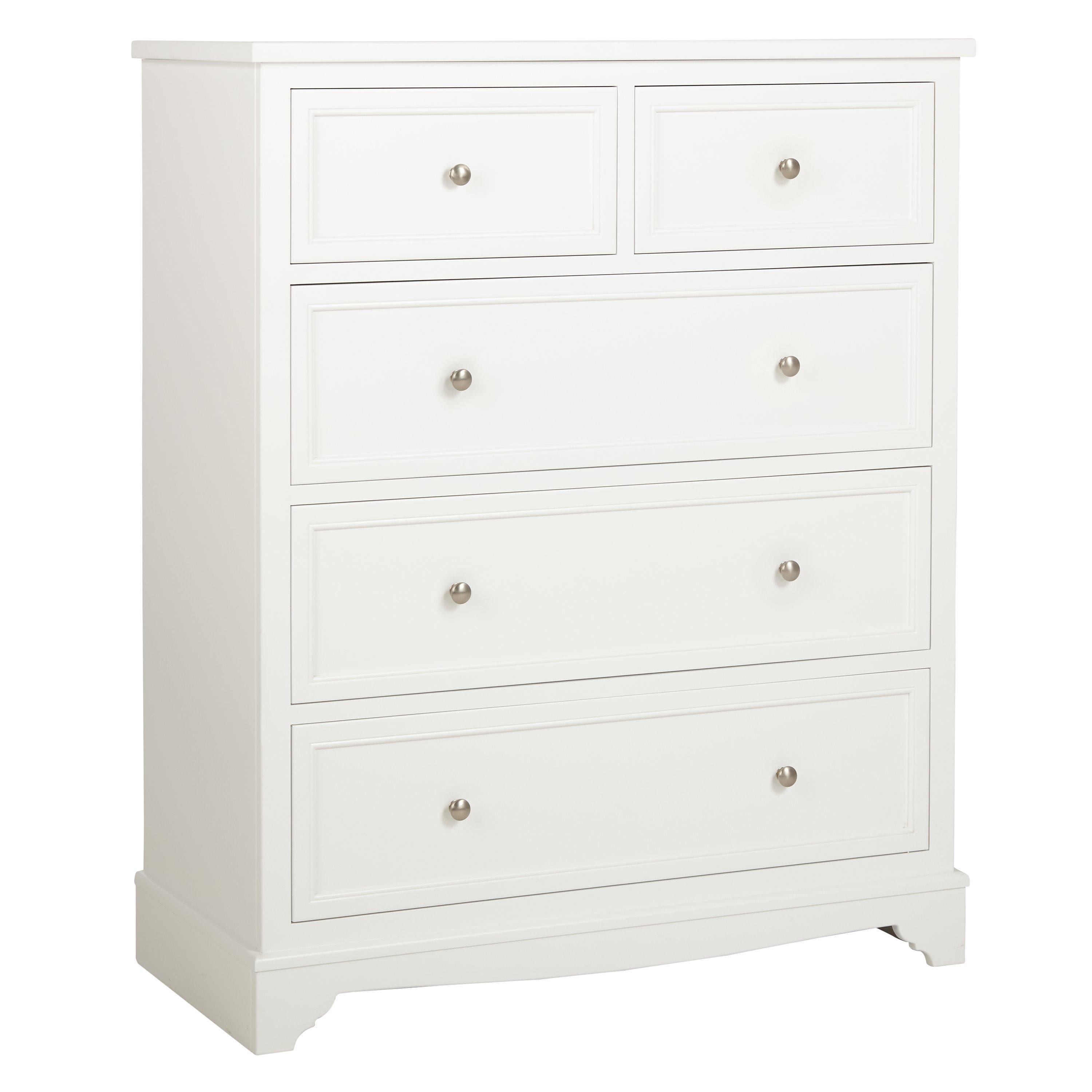 John Lewis & Partners St Ives 5 Drawer Chest, FSC-Certified (Oak, Birch, Oak Veneer, MDF), White
