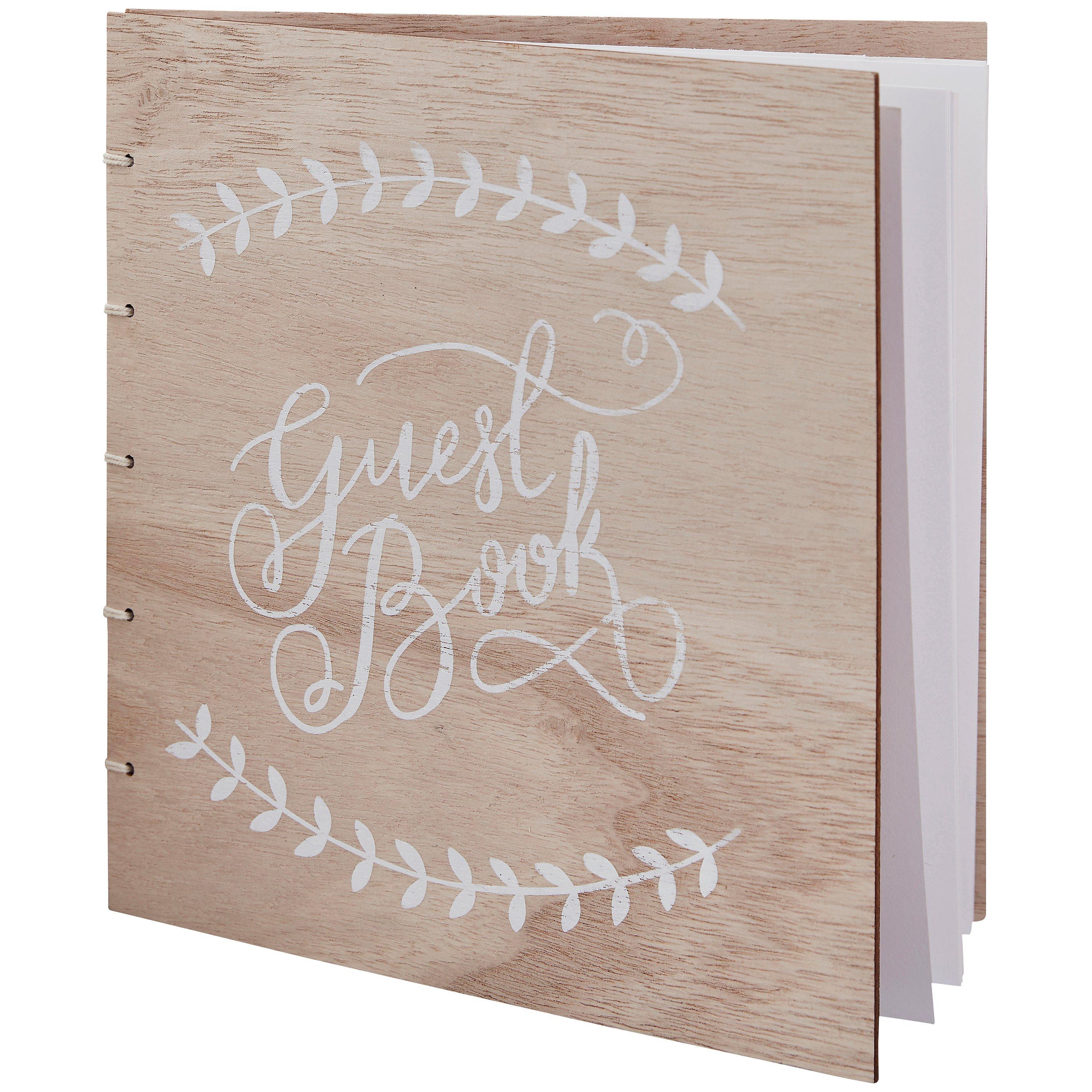 Ginger Ray Wooden Look Guest Book