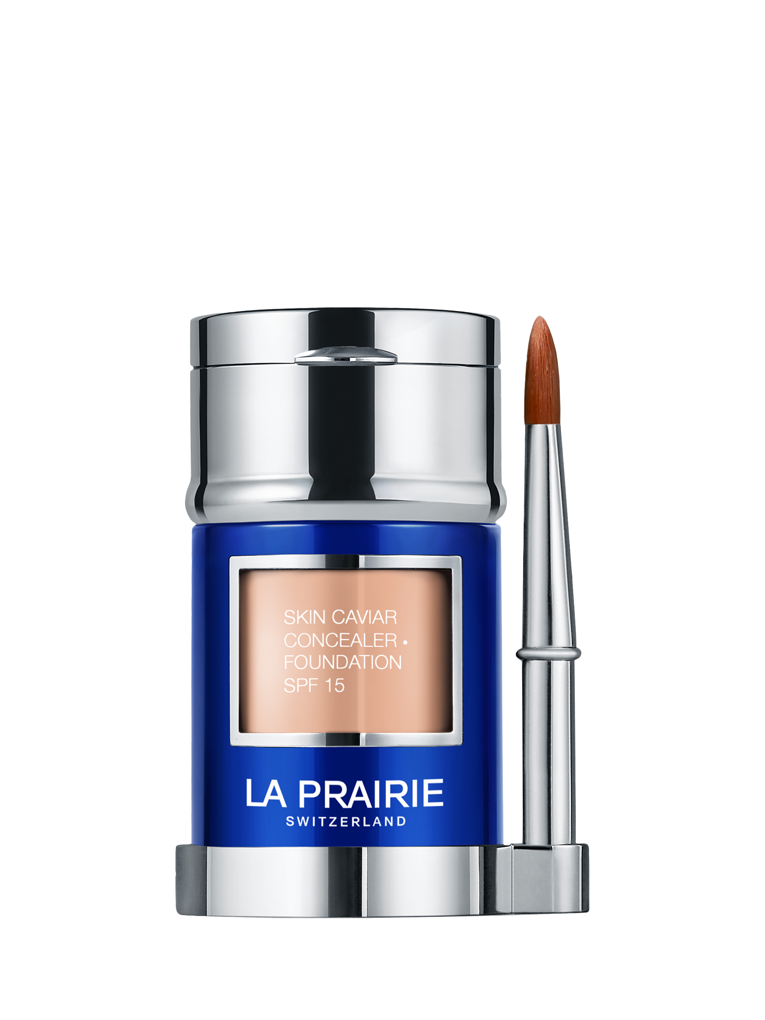 Product image 1 of 6, which shows La Prairie Skin Caviar Concealer Foundation SPF15, Crème Peche
