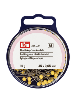 Prym Plastic Head Quilting Pins, Yellow