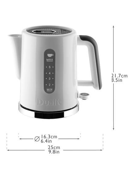 Dualit Studio Kettle, 1.5L, White/Grey - view 2, White/Grey