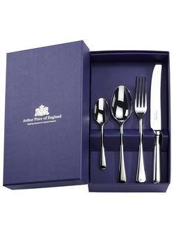 Arthur Price Old English Stainless Steel Cutlery Set, 24 Piece/6 Place Settings - view 2, Stainless Steel