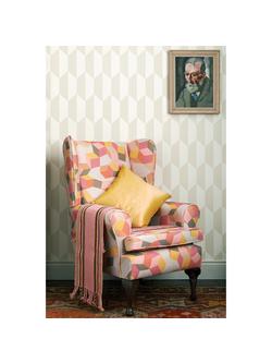 Cole & Son Tile Wallpaper - view 2, White / Stone, 105/12052