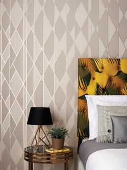 Cole & Son Oblique Wallpaper - view 2, Grey / White, 105/11046