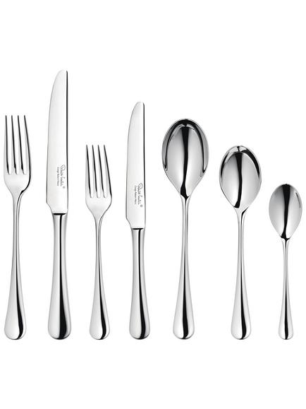 Robert Welch Radford Bright Stainless Steel Cutlery Set, 56 Piece/8 Place Settings, Stainless Steel