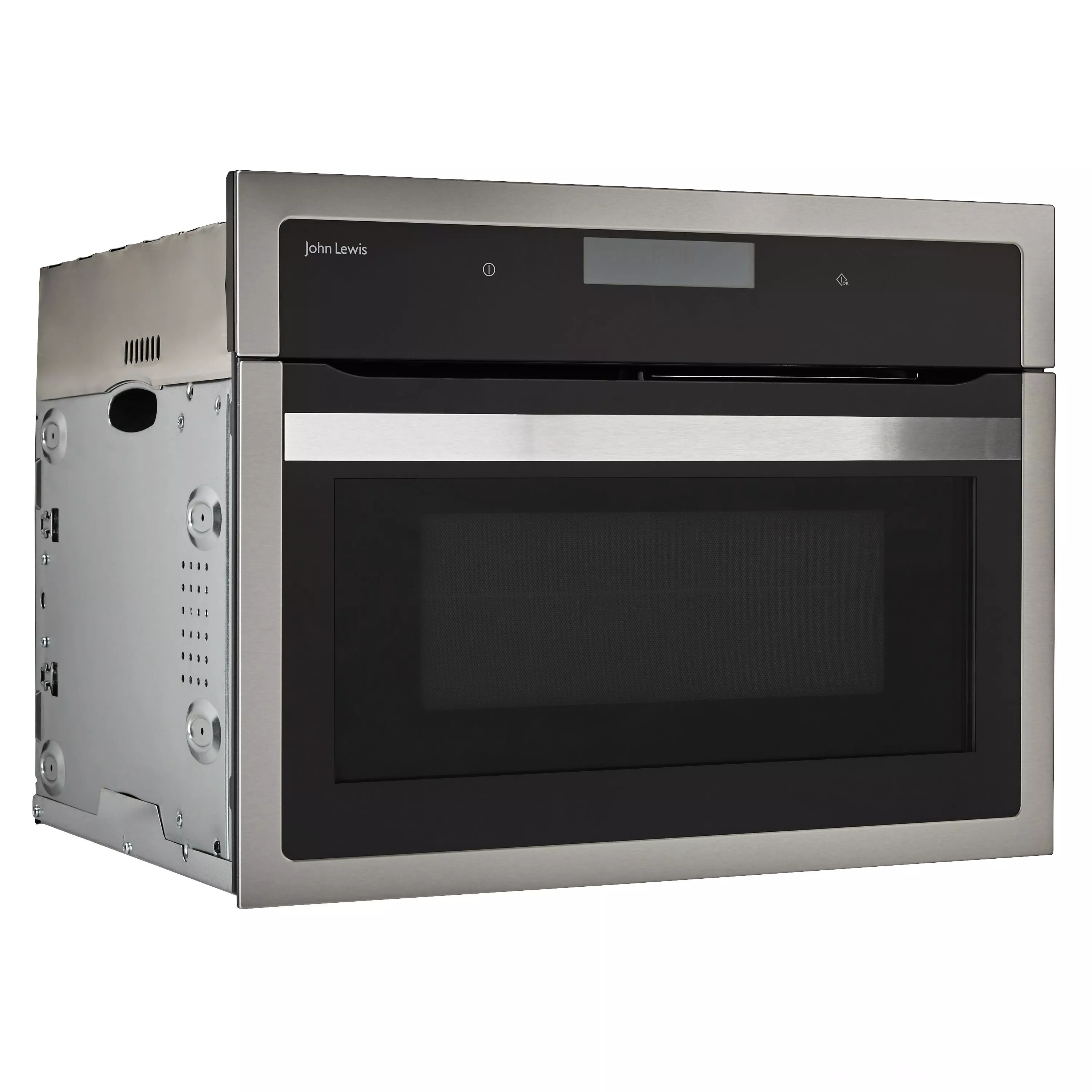 John Lewis Partners JLBIC04 Built in Combination Microwave Black Stainless Steel