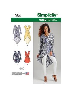 Simplicity Women's Tunic Dress Sewing Pattern, 1064, H5