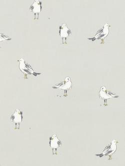 John Lewis Seagulls Oilcloth Tablecloth Fabric, Smoke - view 2, Smoke