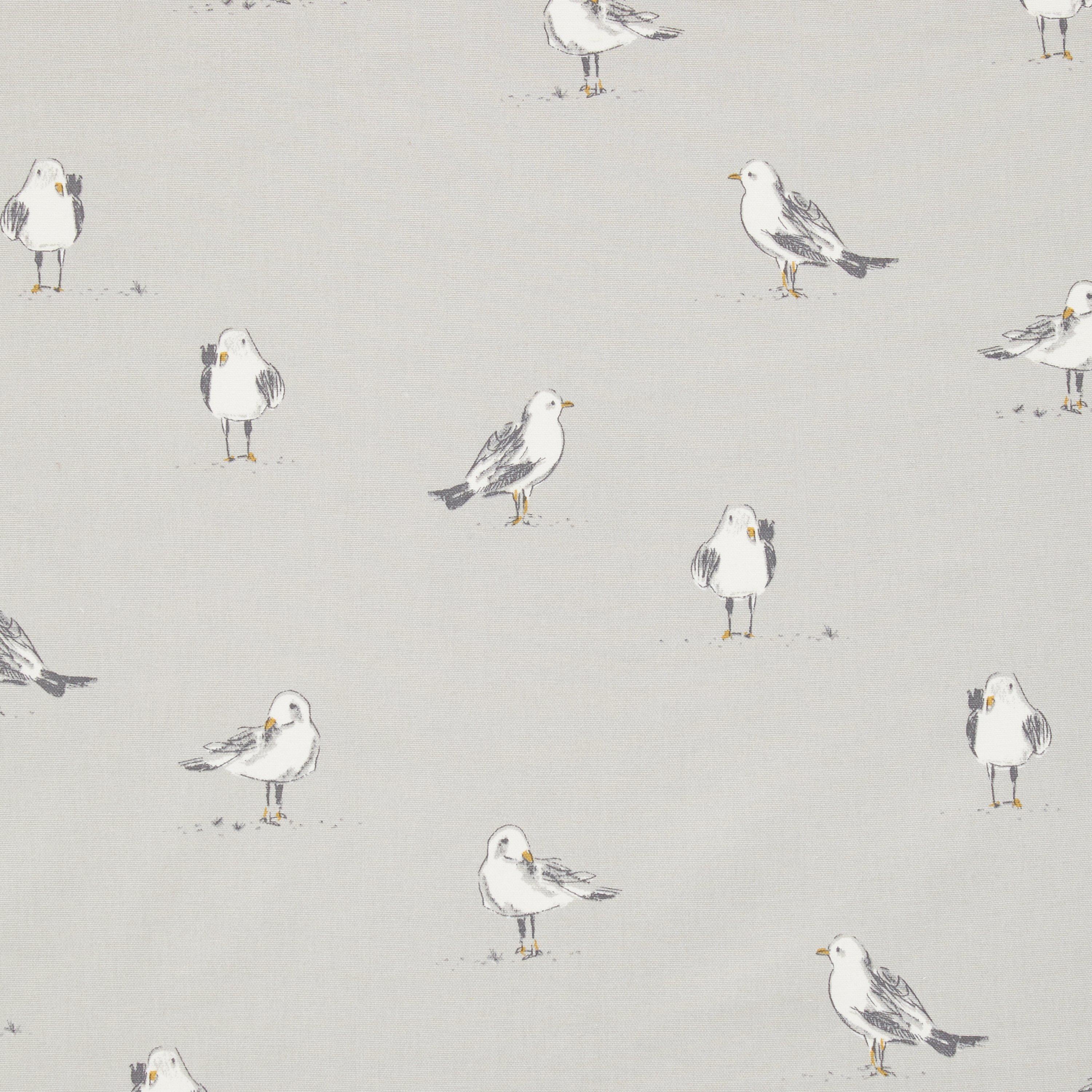 John Lewis Seagulls Furnishing Fabric, Smoke