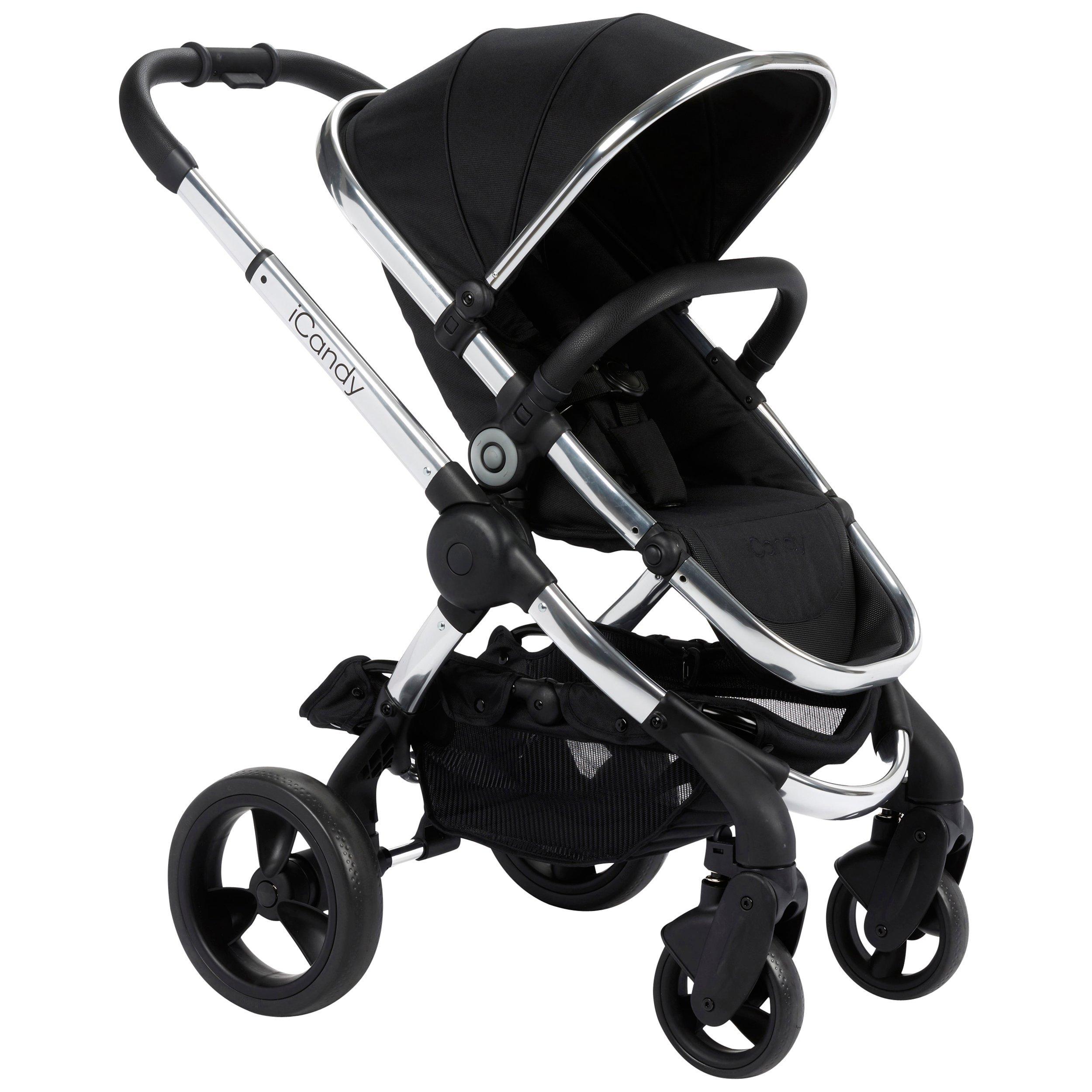 iCandy Peach Pushchair with Chrome Chassis Black Magic 2 Hood