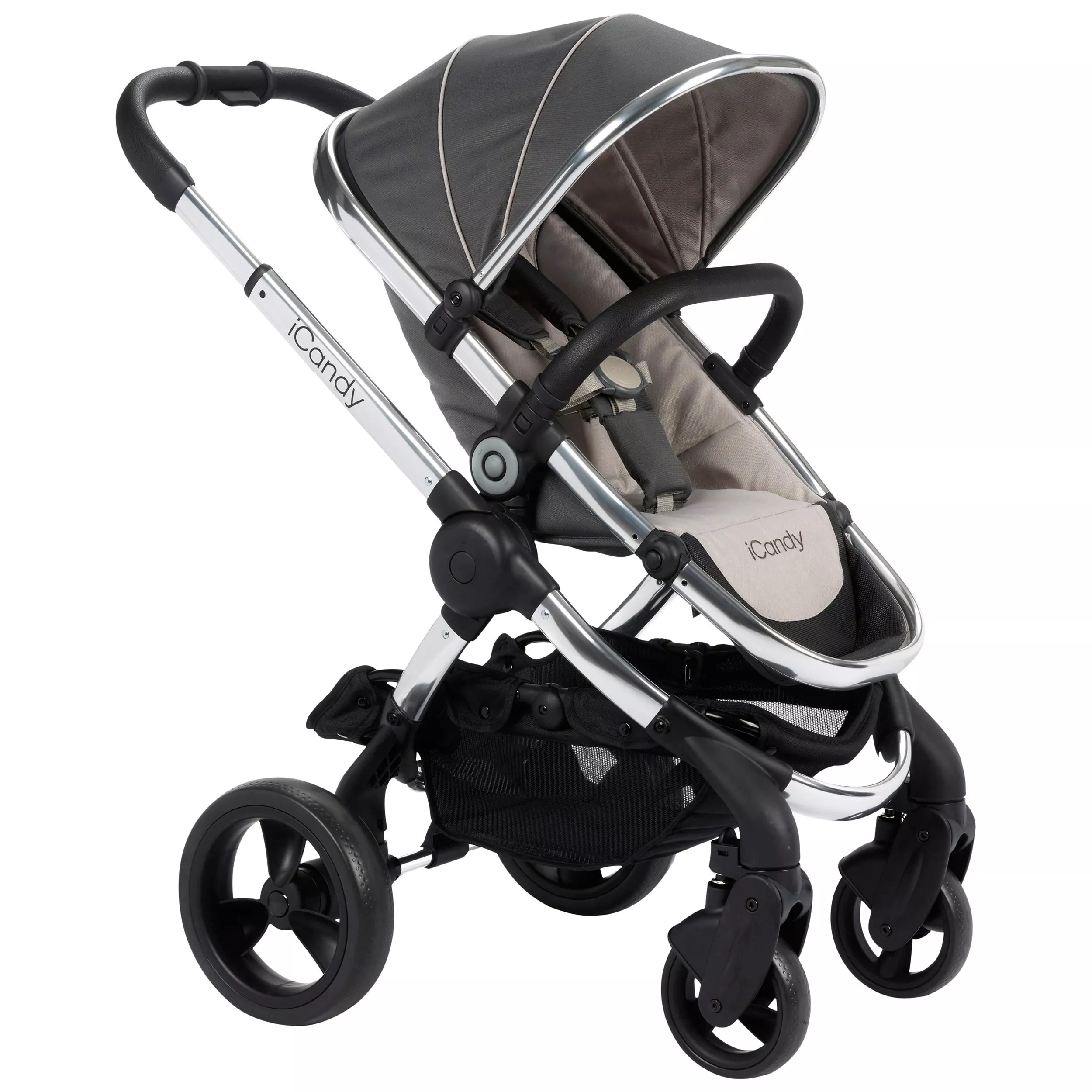 iCandy Peach Pushchair with Chrome Chassis Truffle 2 Hood