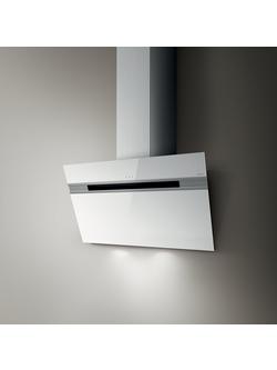 Elica Ascent LED 90cm Wall Mounted Chimney Cooker Hood, White Glass