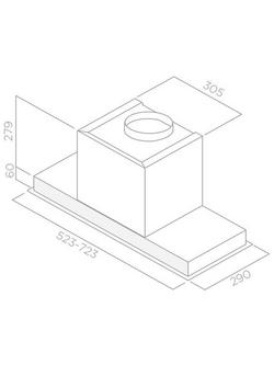 Elica Sleek 80cm Built-In Cooker Hood - view 2, Stainless Steel