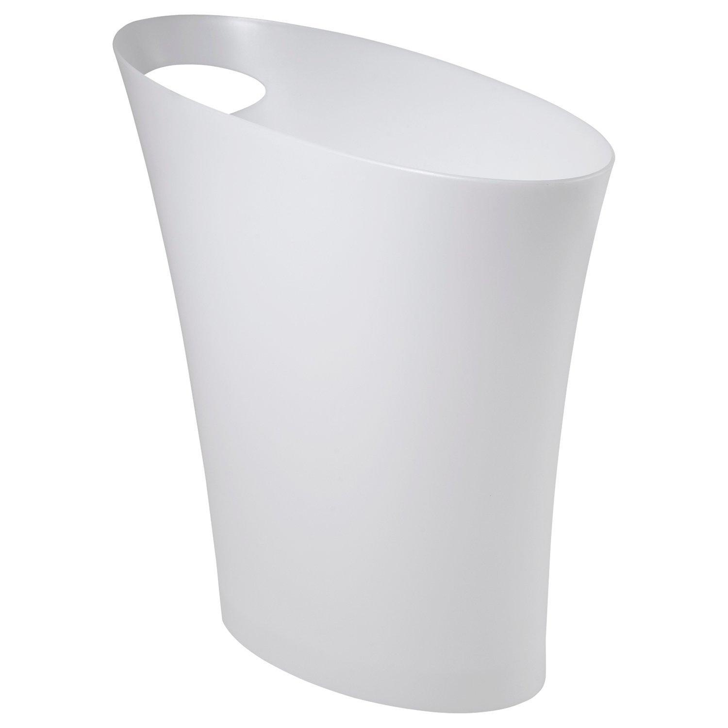 Umbra Skinny Can Waste Paper Bin, White