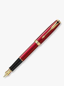 PARKER Sonnet Matt Lacquer Fountain Pen, Red/Black, Red / Black