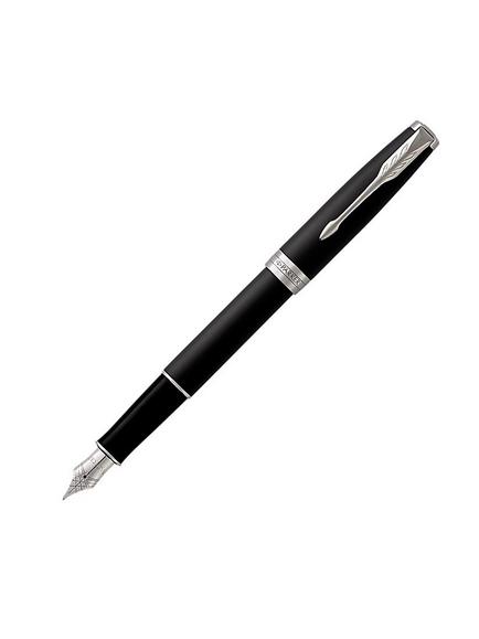 PARKER Sonnet Matt Lacquer Fountain Pen, Black/Silver