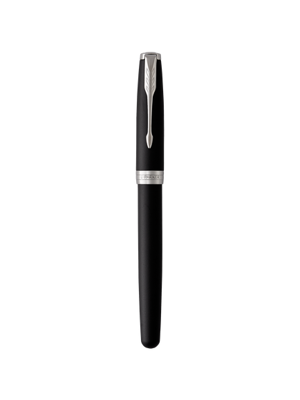 PARKER Sonnet Matt Lacquer Fountain Pen - view 2, Black/Silver